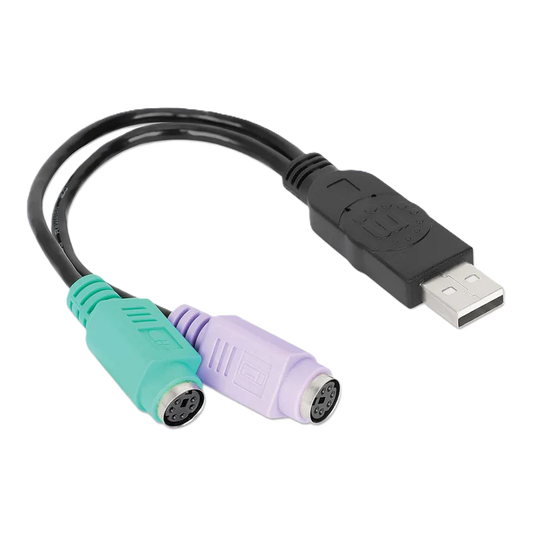 Convertidor Usb,manhattan,179027, A Ps/2 ,2 Puertos Teclado Y Mouse