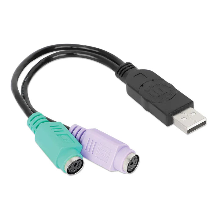 Convertidor Usb,manhattan,179027, A Ps/2 ,2 Puertos Teclado Y Mouse