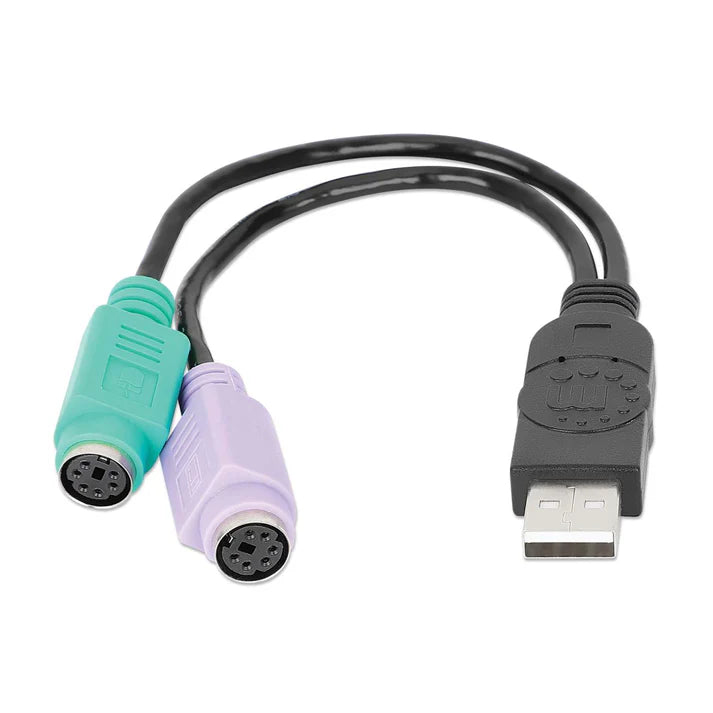 Convertidor Usb,manhattan,179027, A Ps/2 ,2 Puertos Teclado Y Mouse