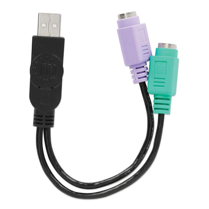 Convertidor Usb,manhattan,179027, A Ps/2 ,2 Puertos Teclado Y Mouse