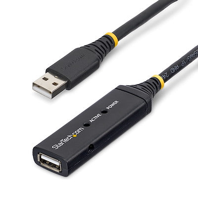 Cable De Extensin Alargador De 10m Usb 2.0 Hi Speed Alta Velocidad Activo Amplificado - Macho A Hembra Usb A - Negro - Startech.com Mod. Usb2aaext10m