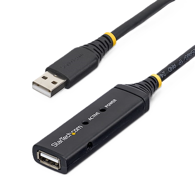 Cable De Extensin Alargador De 10m Usb 2.0 Hi Speed Alta Velocidad Activo Amplificado - Macho A Hembra Usb A - Negro - Startech.com Mod. Usb2aaext10m