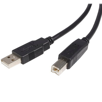 Cable Usb Activo De 15m Para Impresora - 1x Usb-b Macho A Usb-a Macho Activo Amplificado Usb 2.0 - Impresora - Negro - Startech.com Mod. Usb2hab50ac