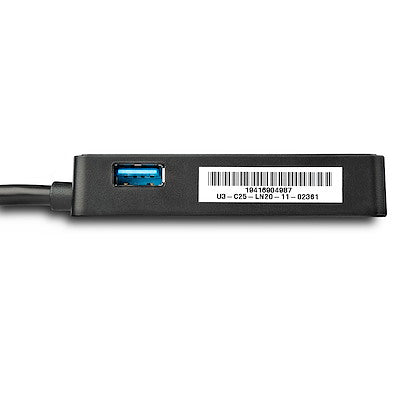 Adaptador Tarjeta De Red Nic Externa Usb 3.0 1 Puerto Gigabit Ethernet Rj45 Y 1 Puerto Usb Super Speed - Cable - Negro - Startech.com Mod. Usb31000sptb