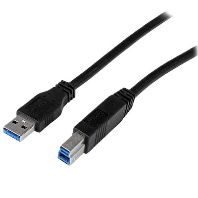 Cable Certificado 2m Usb 3.0 Super Speed Ss Usb B Macho A Usb A Macho Adaptador Para Escner Impresora - Negro - Startech.com Mod. Usb3cab2m