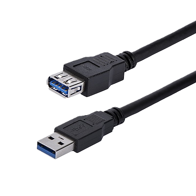 Cable De 1m De Extension Alargador Pasivo Usb 3.0 Superspeed - Macho A Hembra Usb A - Extensor - Negro - Startech.com Mod. Usb3sext1mbk