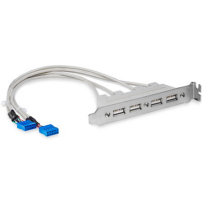 Bracket Adaptador Cabezal De 4 Puertos Usb 2.0 Con Conexion A Placa Base 2x Idc10 - Startech.com Mod. Usbplate4