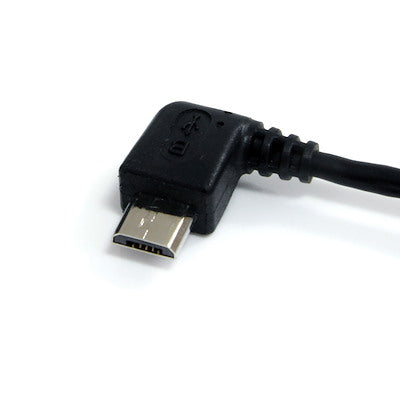 Cable Startech.com De 1.8m Usb A Micro Usb - Usb 2.0 A A Micro B Acodado En Angulo A La Izquierda - Negro - Cable Micro Usb B