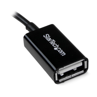 Cable Adaptador De 12cm Micro Usb Macho A Usb A Hembra Otg Para Tablets Smartphones Telfonos Inteligentes - Negro - Startech.com Mod. Uusbotg