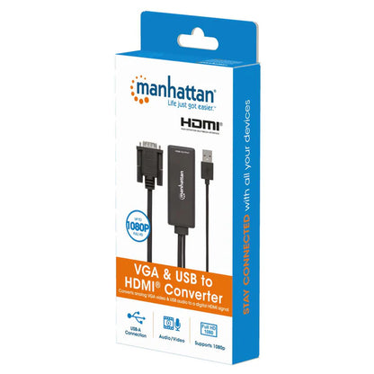 Convertidor Video,manhattan,152426, Svga+audio Usb A Hdmi