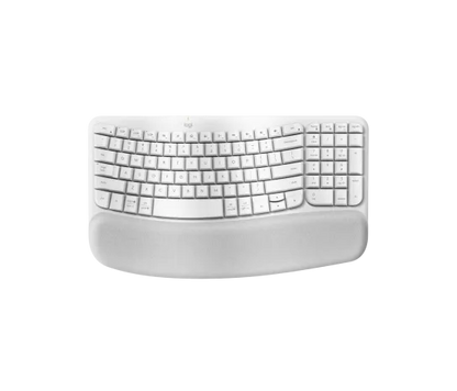 Teclado Logitech Wave Kyes Blanco Inalambrico Ergonomico Easy-switch Bluetooth Logi Bolt