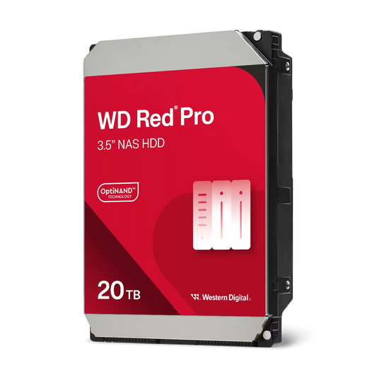 Disco Duro Interno Wd Red Pro 20tb 3.5 Escritorio Sata3 6gb/s 512mb 7200rpm 24x7 Hotplug Nas 1-24 Bahias  Wd202kfgx