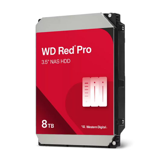 Disco Duro Interno Wd Red Pro 8tb 3.5 Escritorio Sata3 6gb/s 512mb 7200rpm 24x7 Hotplug Nas 1-24 Bahias  Wd8005ffbx