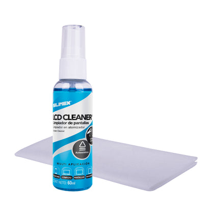 Kit De Limpieza Lcd Cleaner Para Pantallas Con Microfibra Y Bote De 60 Ml Silimex