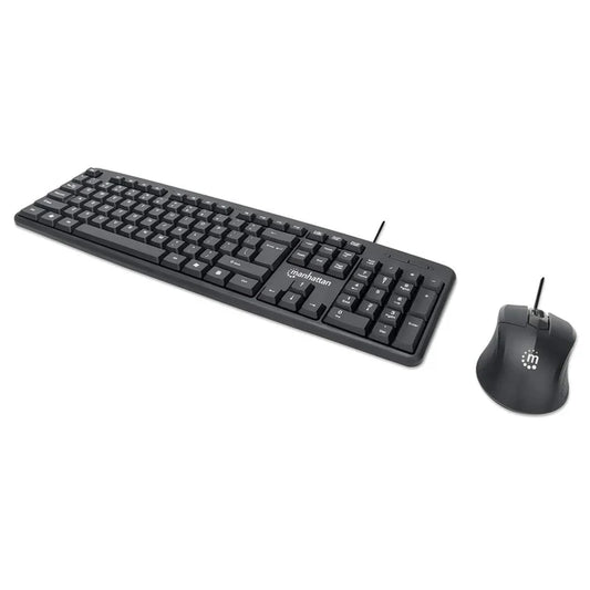 Teclado Y Mouse,manhattan,178464, Óptico Usb Cableado, Combo