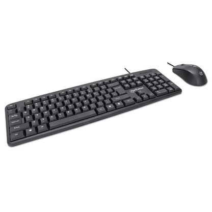 Teclado Y Mouse,manhattan,178464, Óptico Usb Cableado, Combo