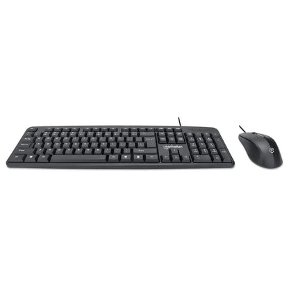 Teclado Y Mouse,manhattan,178464, Óptico Usb Cableado, Combo