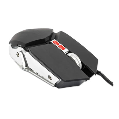 Mouse,manhattan,179348, Optico Gaming 7 Botones, Negro/plata 3200 Dpi