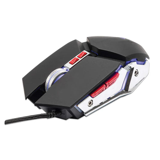 Mouse,manhattan,179348, Optico Gaming 7 Botones, Negro/plata 3200 Dpi