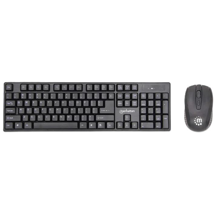 Teclado Y Mouse,manhattan,178990, Óptico Inalambrico, Combo