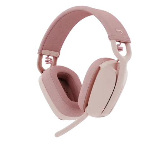 Audifonos Diadema Logitech Zone Vibe 100 Inalambricos Recargables Control De Audio Rosa