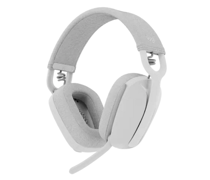 Audifonos Diadema Logitech Zone Vibe 100 Inalambricos Recargables Control De Audio Blanco