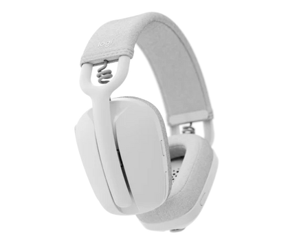 Audifonos Diadema Logitech Zone Vibe 100 Inalambricos Recargables Control De Audio Blanco